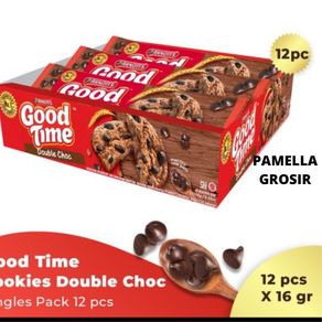 Good Time Goodtime Cookies Box Double Choc Chocohips Rainbow Singles Isi 12 x 16 gram 16gram