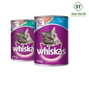 whiskas tuna 400gr kaleng makanan pakan kucing wet catfood