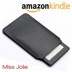 leather sleeve amazon kindle 6 inch case cover pouch softcase - hitam kindle 6 