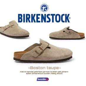 BIRKENSTOCK BOSTON SOFT FOOTBED CLOGS TAUPE// Birkenstock Boston taupe sandals