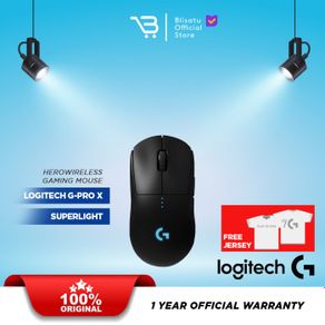 logitech pro x superlight wireless gaming mouse - hitam