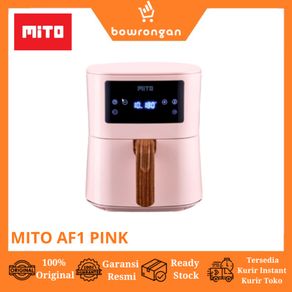 MITO Digital Air Fryer 4L Low Watt AF1 Wood Series - Putih / Tosca / Pink