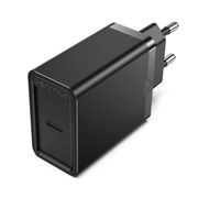 vention adaptor kepala charger type-c 20w usb-c qc4.0 pd fast charging - fad eu black
