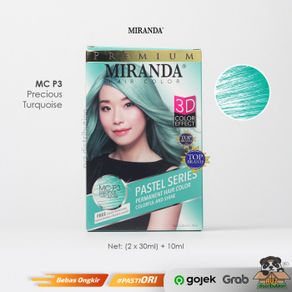 miranda hair color premium pastel series cat rambut permanen 30ml - turquoise