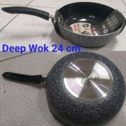 Maxim Wajan Deep Wok 24cm Neostone Anti Lengket Marble Ceramic