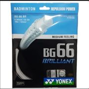 senar badminton yonex bg 66 brilliant sp - putih