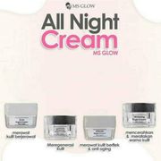 whitening night cream  krim malam ms glow - whitening