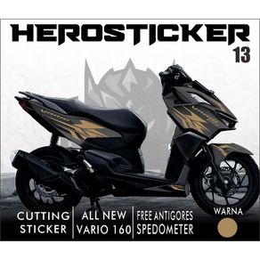 Striping Cutting Sticker Honda VARIO 160 - Stiker VARIO 160 variasi Cutting Motif List Simple Custom 13