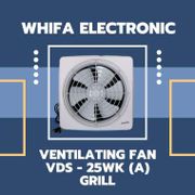 Whifa Exhaust Fan 10 Inch Automatic Grill BLDC Motor VDS-25WK(A) Grill/Ventilating Fan/Penyedot Udara/Penghisap Udara/Kipas Angin/Kipas dinding