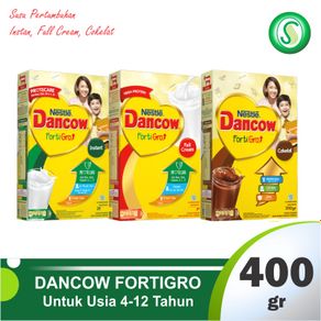 Dancow Fortigro 400gr - Full Cream / Instan / Cokelat - Susu Pertumbuhan Anak