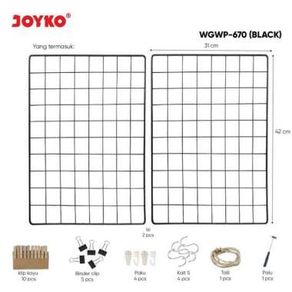 Joyko Wire Grid Wall WGWP-670 set Black/White