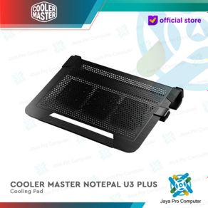cooler master notepal u3 plus cooler/ cooling pad fan laptop 14 -19  - hitam