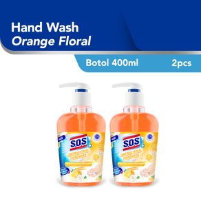 SOS Sabun Cuci Tangan Botol 400 ml (2pcs) - Wangi Buah Segar dan Lembut