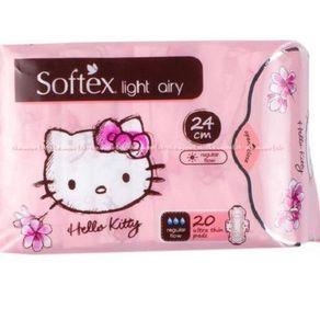 Softex Light Airy 24 cm Hello Kitty  Pembalut Remaja Selembut Sutra ..