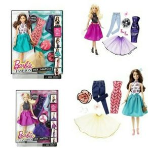 mainan anak perempuan boneka barbie fashion mix n match