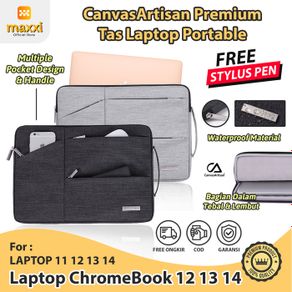 tas sleeve pouch case chromebook laptop bag kerja asus dell hp zyrex - hitam 13 inch