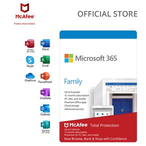 Microsoft 365 Family + McAfee Total Protection