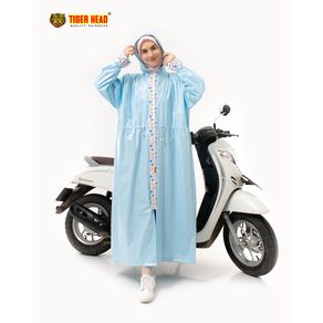 Jas Hujan Gamis Peony Raincoat Tiger Head - Kode 68347