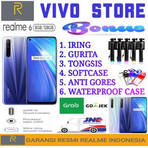 realme 6 ram 8/128 gb garansi resmi realme indonesia - biru