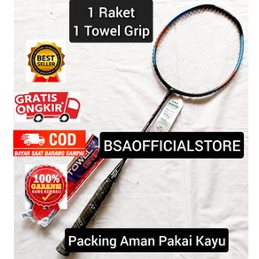 BISA COD Raket Badminton Lentur Yonex dan Li-ning (Paket1) Bonus Towel Grip Handuk