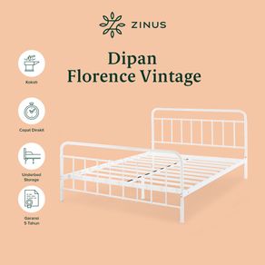 Tempat Tidur Dipan Sandaran Zinus Florence / Elegan Design / Ranjang Besi / DIY / Bed In a Box