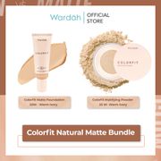 Wardah Colorfit Natural Matte Bundle - Colorfit Matte Foundation SPF 30 PA+++ + Colorfit Mattifying Powder