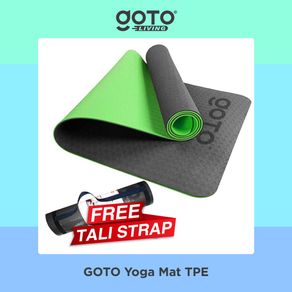 Goto TPE Yoga Mat 6mm Matras Double Layer Anti Slip Gym Olahraga Diet Sehat