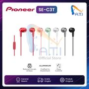 pioneer earphone in ear se-c3t headset - hijau