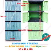 Lemari pakaian MINI tabitha 4 susun rotan / lemari plastik