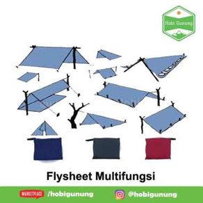 Flysheet Tenda Bivak Darurat Waterproof Multifungsi 2x3 3x3 3x4 - Dua x Tiga