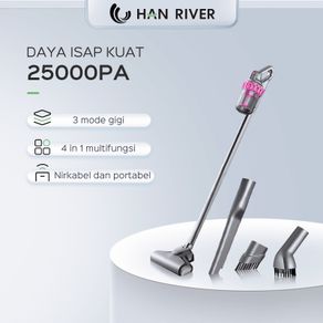 HAN RIVER Vacum Cleaner Penyedot Debu 25000PA Cordless 4-in-1 Penyedot Debu Portable