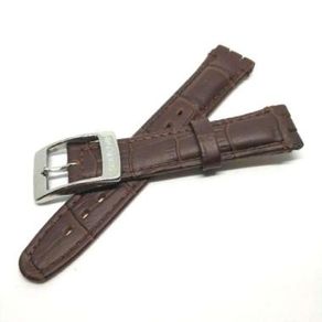 Tali Jam Tangan Swatch Kulit Cokelat - Fit Size 17 - 19 Swatch Strap