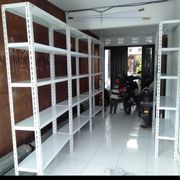 rak besi siku rak besi rak besi siku 5 susun - putih t200xl40xp100