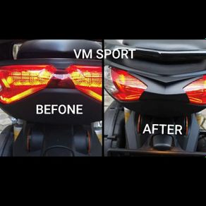 cover stop lampu all new nmax 2020 ducktail nmax 2020 - putih yamaha nmax