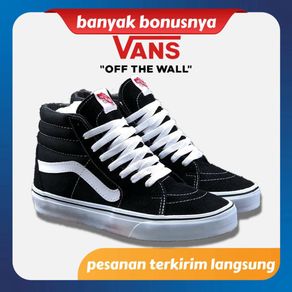 VANS SK8 HI HIGH TINGGI HITAM PUTIH BLACK WHITE PREMIUM BNIB TAG CHINA 37-44