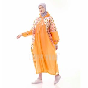 jas hujan gamis chariva tiger head muslimah hijabers chariva 68341 - orange