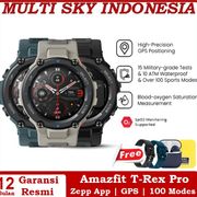 amazfit t-rex trex pro smartwatch std 12 military garansi resmi - grey fre antigores