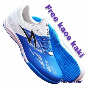 sepatu futsal specs lightspeed 3-sepatu futsal specs fg - - putih biru 43