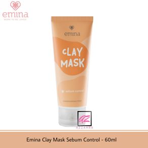 EMINA Terbaru Clay Mask Sebum Control - 60ml ( Anti Wajah Berminyak )