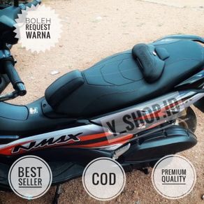 sarung kulit jok yamaha nmax 155 aksesoris nmax - hitam motor lainnya