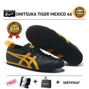 Sepatu Onitsuka tiger original mexico 66 black yellow