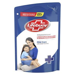 Lifebuoy Body Wash Mild care refill pouch 250ml - Sabun Mandi Cair