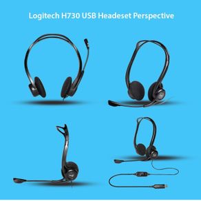 headset logitech h370 original