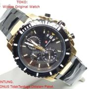 Jam tangan Swiss Army Stainlees steel-Jam Tangan Pria-Mesin Crono Aktif-Lengkap dengan Box-0003 MILLITERY WATCH [Wijaya Original Watch]