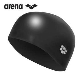 ARENA AMS-8600 SILICONE Waterproof Swimming Cap (Long Hair Applicable) Black