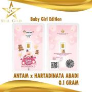 LOGAM MULIA MICRO GOLD ANTAM HARTADINATA 0.1 GRAM BABY GIRL SERIES 3