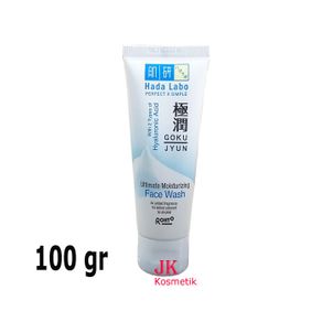 hada labo gokujyun face wash moisturizing - 100 gr