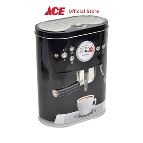Ace Krishome 16.9X10X22.3 cm Kotak Penyimpanan Coffee Machine - Hitam Storage Box Tempat Alat Tulis Makeup Aksesoris Serbaguna Wadah Penyimpanan Multifungsi Organizer Meja