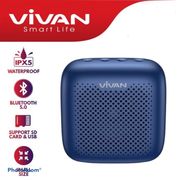vivan speaker mini s1 bluetooth wireless waterproof garansi resmi ori - biru