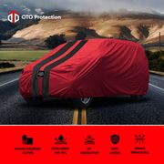 cover mobil/ selimut mobil toyota agya - strip 1 merah